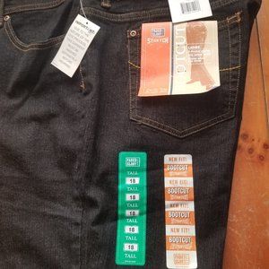 Faded glory black bootcut stretch Jean's size 18 tall